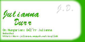 julianna durr business card